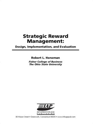 cover image of Strategic Reward Management